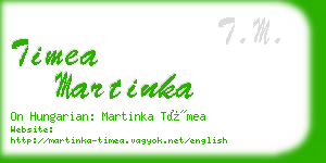 timea martinka business card